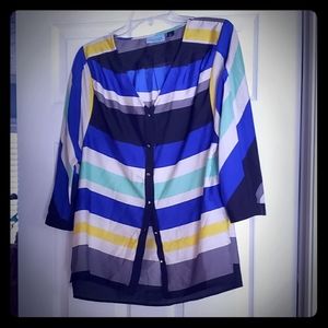Cynthia Rowley Stripe Button up Top